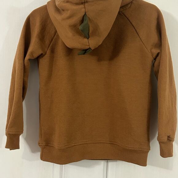 Tommy Bahama Boys 2T Brown Sweater with Dinosaur hood - Picture 4 of 5